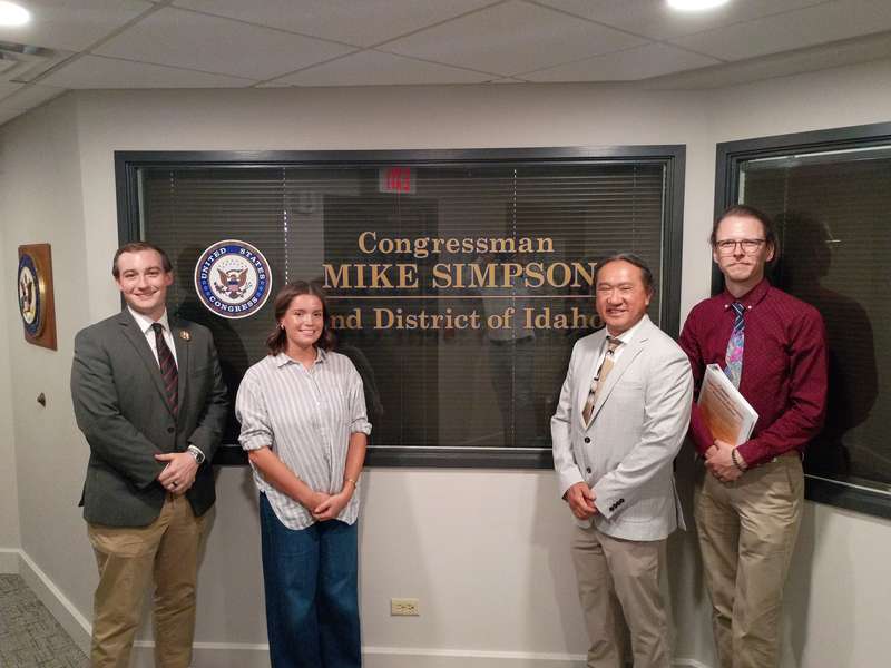 PauseAI Idaho volunteers at Representative Simpson's office