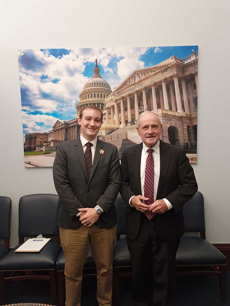 PauseAI Idaho volunteer with Senator Jim Risch