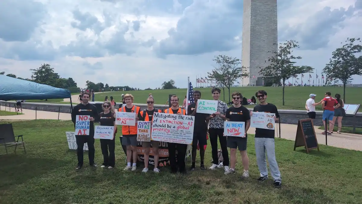 PauseAI DC rally on the National Mall